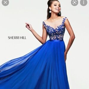 Sherri Hill Royal Blue Prom Dress